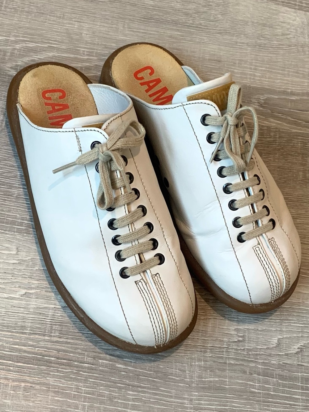 Camper Pelotas Napa Moon Leather Mules Lace-Up Shoes With Box EU 40 Women’s 10